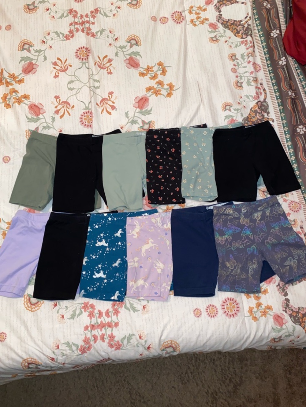 Assorted Girls' Bike Shorts - Multi Color Set